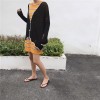 1149 fashion V-neck holes loose knitted cardigan