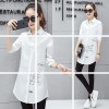 594 Korean fashion women long slim shirt