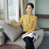 928 # chiffon shirt long sleeves 2017 autumn Korean women lace collar collar slimshirt