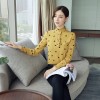 928  lace collar chiffon long sleeve shirt