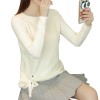 5091 Korean fashion sweater pullover short autumn new pure color long sleeves sweater