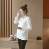 6680 long sleeve maternity solid color T-shirt