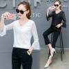 646 autumn new shirt women's long-sleeved Korean short loose shirt