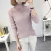 8081 # autumn and winter new Slim was thin high collar collar sweater female Korean long-sleeved wild base sweater