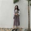 007 chic corduroy pleated half skirt