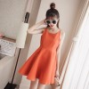 6229 Korean fashion sleeveless v neck  backless dress