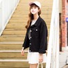 8652 # 2017 Fall new letter print student cowboy jacket Korean loose loose BF jacket jacket