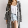 622 Spot Plaid Drawstring Belt Hooded Long Shirt