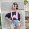 8251boat neck beauty head off shoulder short sleeve T-shirt