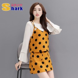 3803 dot prints three-pieces suit