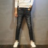 Men's new denim Korean version of the straight Slim jeans male young boys leisure stretch feet trousers # 137