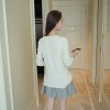 113 low round neck lacing hem raglan sleeve sweater