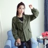 1983 loose casual short  army green jacket