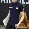 Men's summer collar collar short sleeve t-shirt male lapel collar Paul Slim Korean youth lead cotton Polo shirt 2093