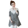 8072 autumn fashion models long-sleeved loose long mertanity dress