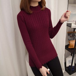 3112  autumn women's Korean fashion high-collar loose sweater