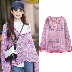 9053 Fashion knit pullover Korean loose sweater 