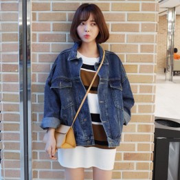 1605 batwing long sleeve short  retro denim jacket