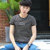2017 summer new men 's short - sleeved T - shirt Korean printing round neck half - sleeved men' s youth