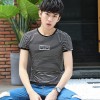 6304 men 's printing stripes short sleeve T - shirt 