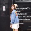 8652 letters print loose boyfriend style denim jacket