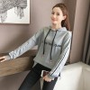 6089 hooded casual fall long sleeves wide open sweatshirt