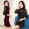 Elegant strap skirt autumn and winter woolen skirt dress 0886