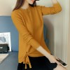 5091 Korean fashion sweater pullover short autumn new pure color long sleeves sweater