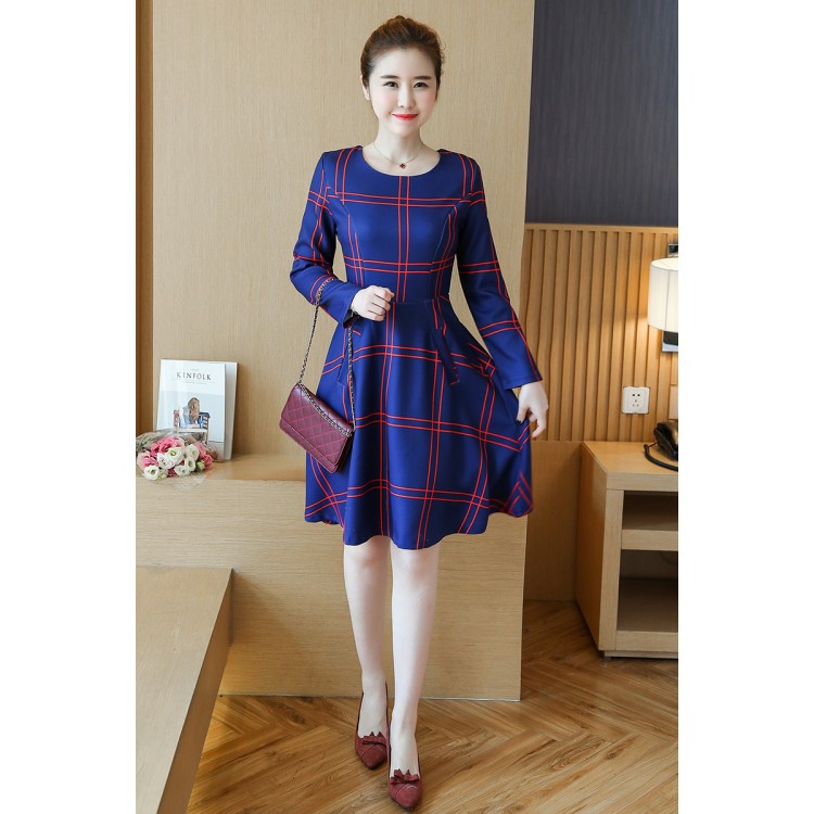 1615 # autumn fashion slim large size long sleeves dress