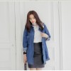 1608 retro preppy style denim jacket