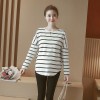 6681 long sleeve maternity cotton stripes T-shirt