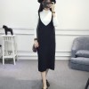 8011 Korean women's V-neck woolen knitted dress