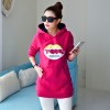 5337 thick woolen hooded warm long sweatshirt