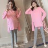 8890 # new maternity dress autumn side zipper sweater + leggings suit