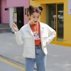 835 loose short denim tassel short jacket