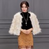 8237 Haining fox mantra rabbit hair short fur coat