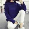 8952 high collar loose sweater 