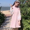 561 preppy style pink girl long-sleeved improved cheongsam dress