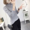 8079 slim high collar base sweater