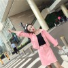 8502 Korean fashion slim denim short jacket with high waist skirt