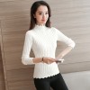 8055 women's long-sleeved elastic slim short sweater