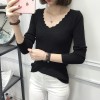 8093 Korean fashion thin V collar sweater