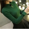 628 women 's semi - high round collar bottoming shirt 