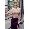 New summer fashion sexy V-neck off shoulder long sleeve short exposed umbilical T-shirt 7102