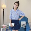 1819 new five-point sleeve dolls Korean fashion embroidered bat sleeves loose shirt