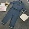 836 women's long sleeve high waist denim jumpsuit