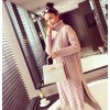 1755 autumn and winter Korea loose twist knitted thick long high collar sweater dress