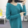 8090 # autumn and winter new women Korean fashion V-neck sweater women's bottom shirt sweater