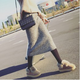 8134 autumn and winter thick wool skirt