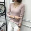 8093 # Korean fashion thin V collar sweater students autumn and winter slim sweater